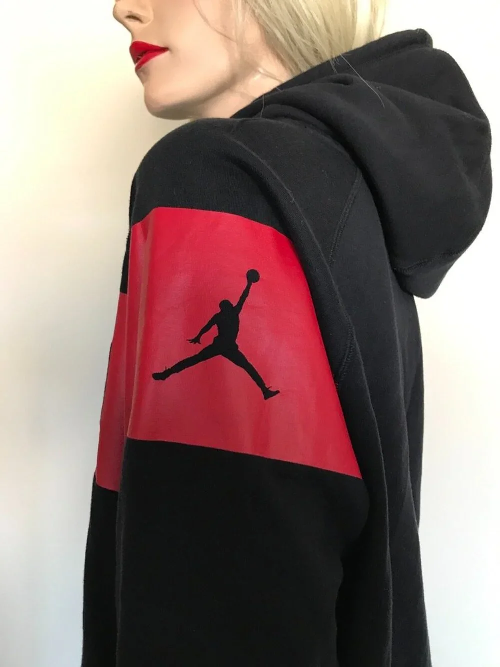 HooDED SWEATSHiRT AIR JORDAN vintage XL pullover black hoodie